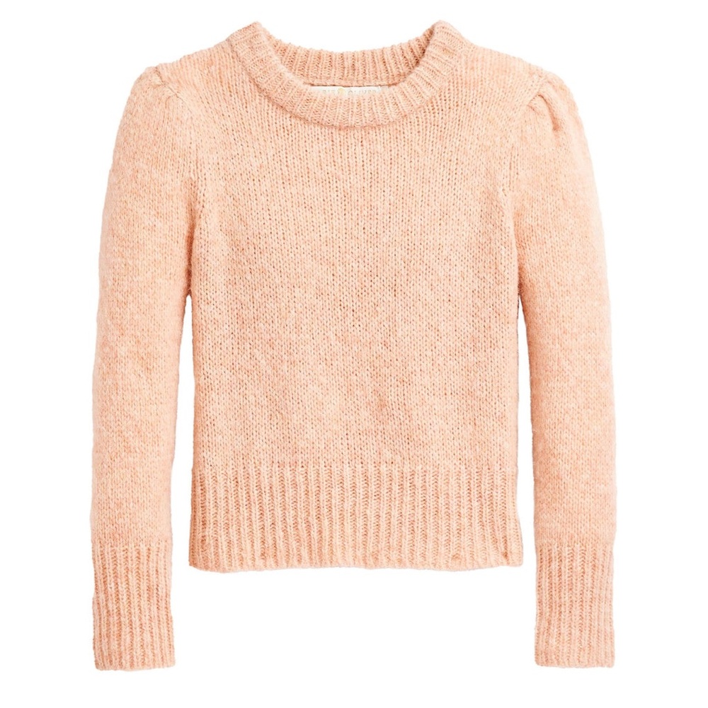Marie Oliver Camille Sequin Sweater in Peach Sz Large